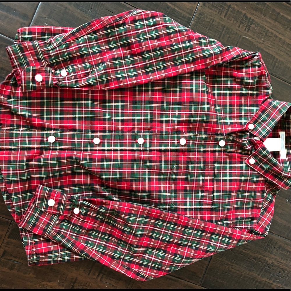 Janie & Jack Plaid Dress Shirt